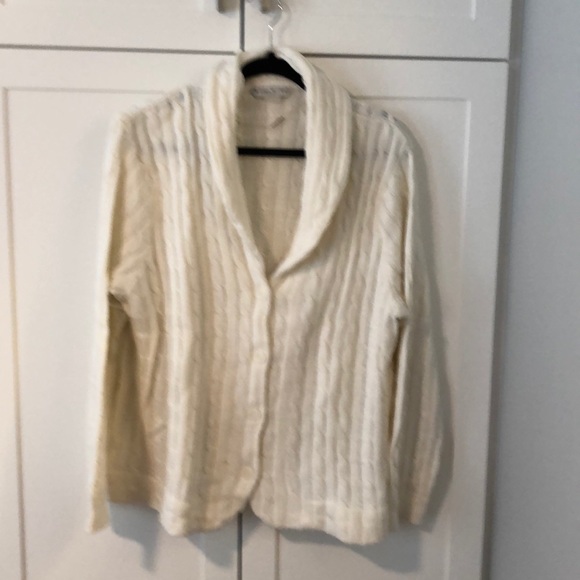 Bianca Nygard cream shawl-collar cardigan. Approximate size 18W. - Picture 1 of 5